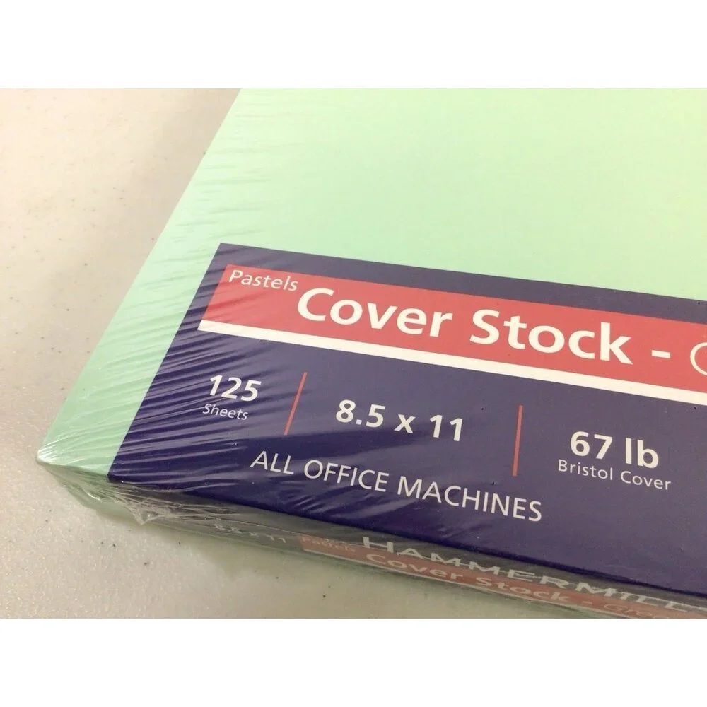 Hammer Mill Cover Stock Green 125 Sheets 8.5x11 Office New